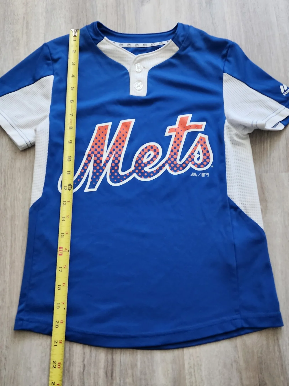 Kids Mets Short Sleeve Jersey Top in Royal Blue & White